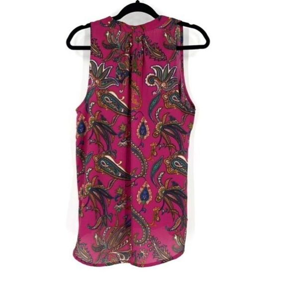 Let It Be Womens Paisley Print Henley Sleeveless Tank Top Multi-Color Size Large - Picture 2 of 11